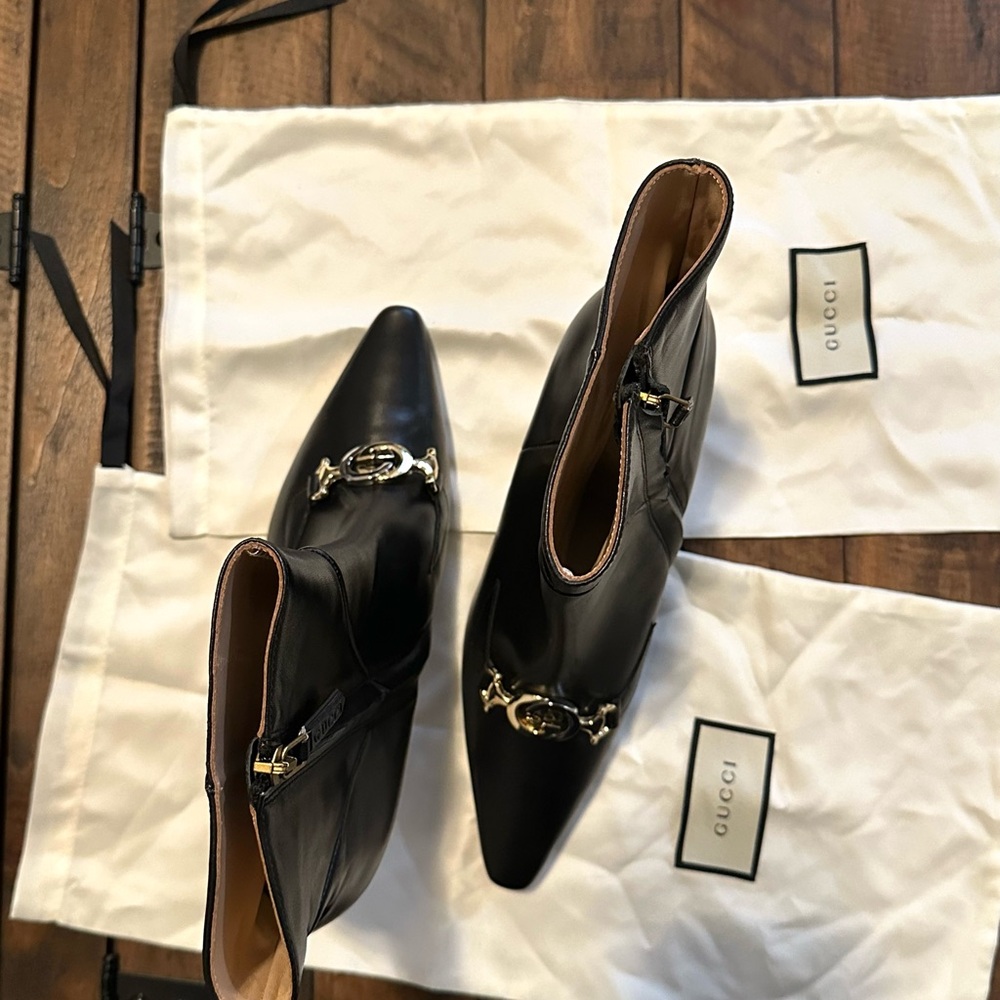 Gucci Black Zumi leather ankle boots - Picture 6 of 8